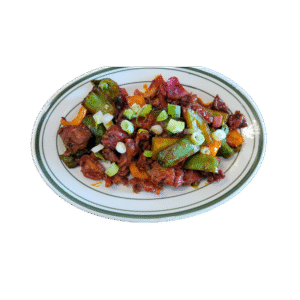 Chilli Chicken( served with rice)